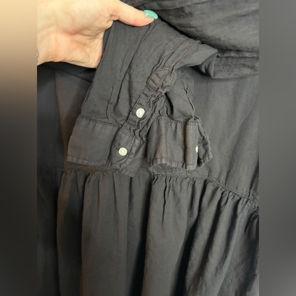 GRAYSON The Changemaker Dress in Black Cotton Shirt Dress Size 3 Medium - Picture 5 of 10